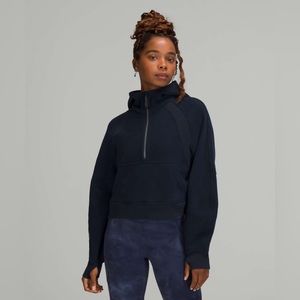 NWT Lululemon Scuba Oversized 1/2 Zip Hoodie True Navy
